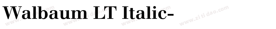 Walbaum LT Italic字体转换